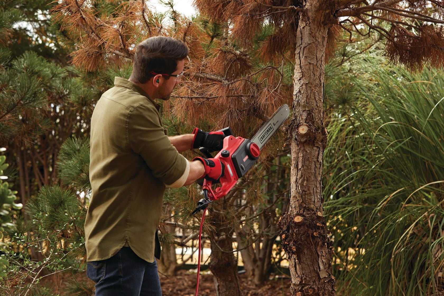 View of CRAFTSMAN Chain Saws  being used by consumer