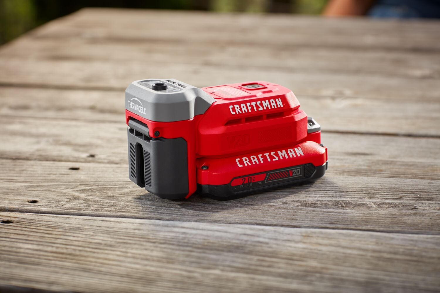 View of CRAFTSMAN Insect Deterrent being used by consumer