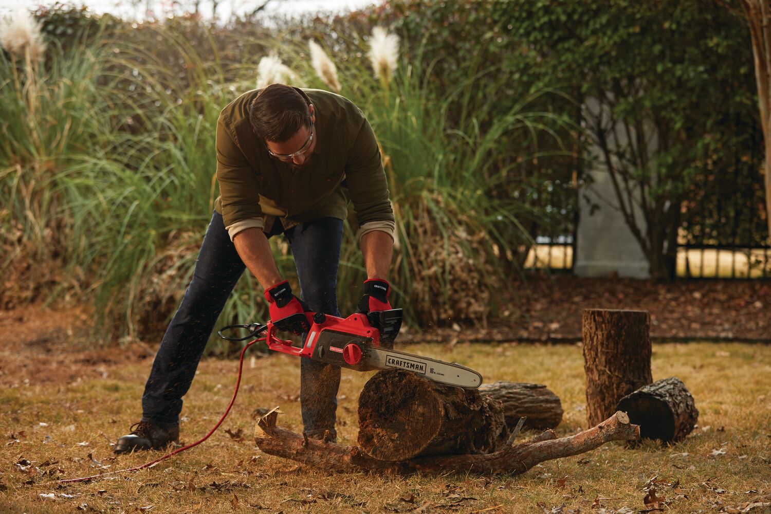 View of CRAFTSMAN Chain Saws  being used by consumer