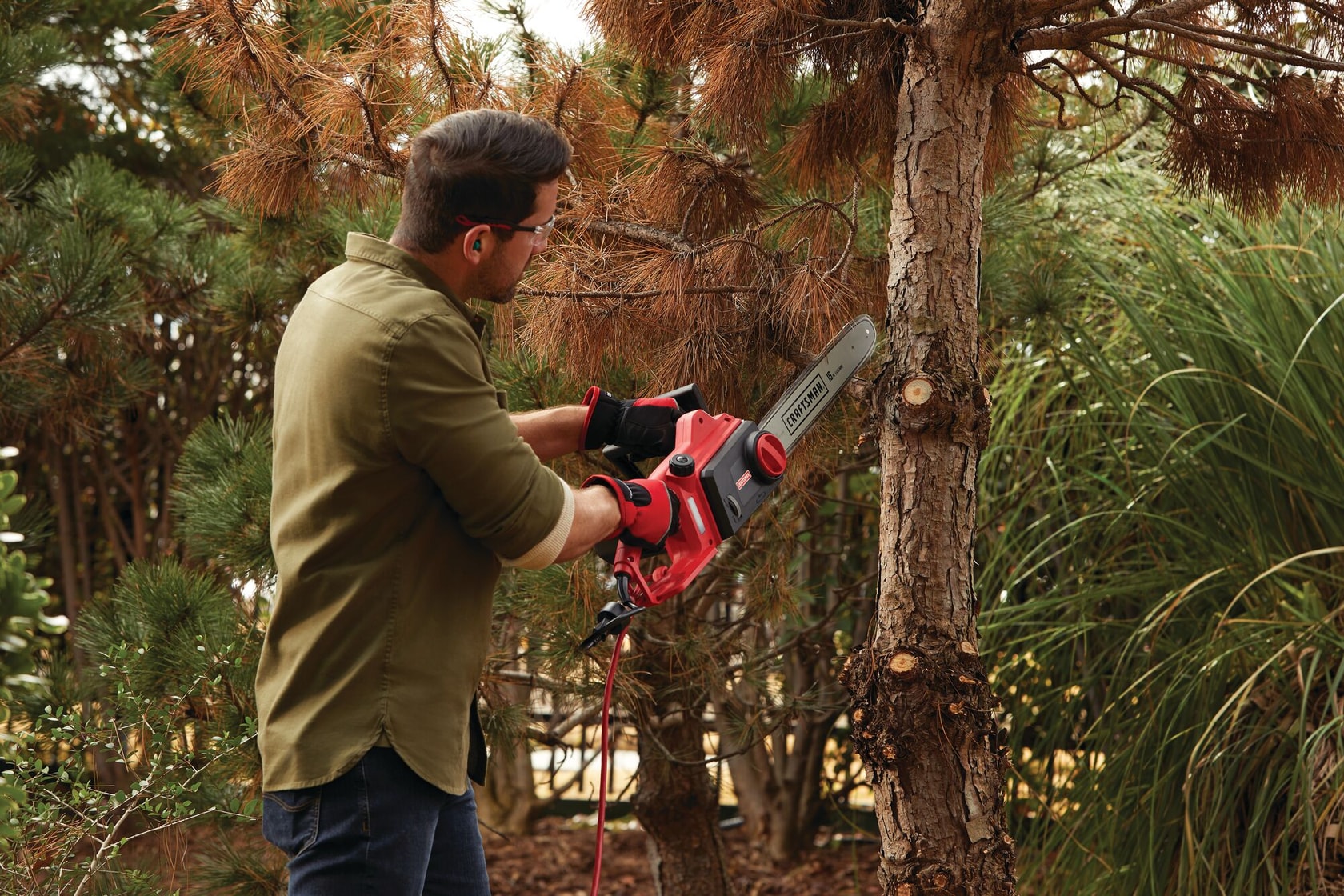 View of CRAFTSMAN Chain Saws  being used by consumer