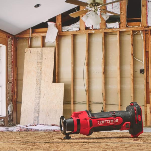 CRAFTSMAN V20* Cordless Drywall Cut-Out Tool (Tool Only) in Residential DIY Renovation Environment