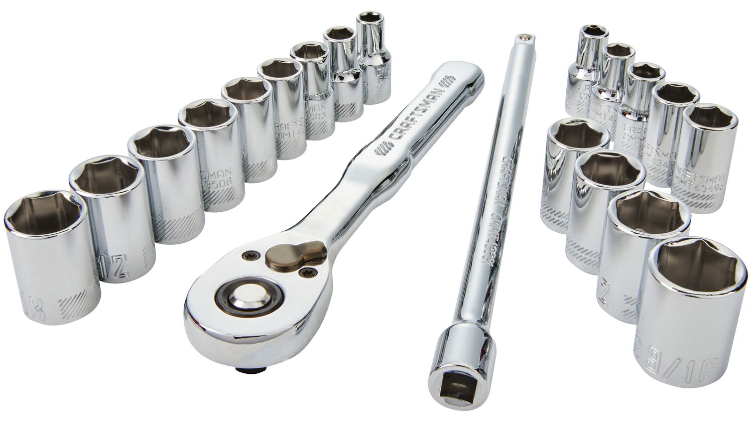 CRAFTSMAN 20 piece Low Profile 1/4" Drive Mechanics Set view 1