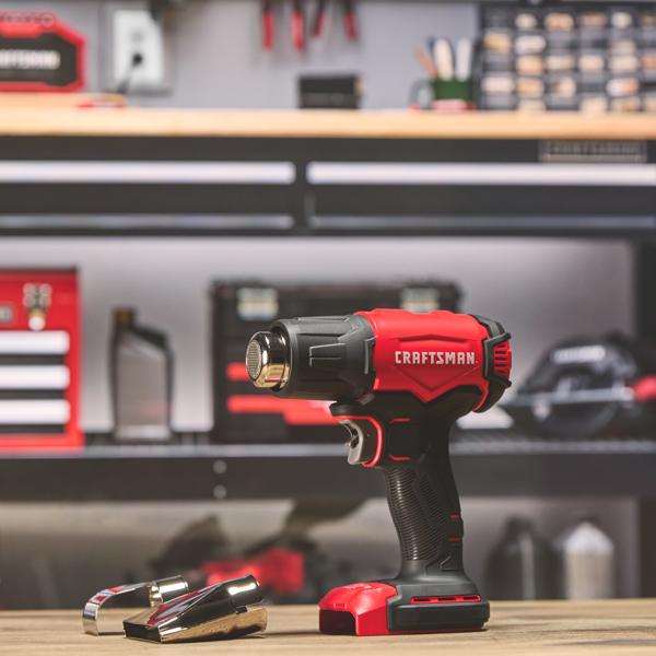 CRAFTSMAN V20* Cordless Heat Gun (Tool Only) in garage environment