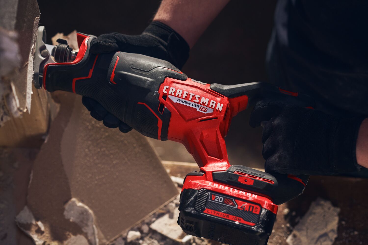 View of CRAFTSMAN Reciprocating Saw  being used by consumer